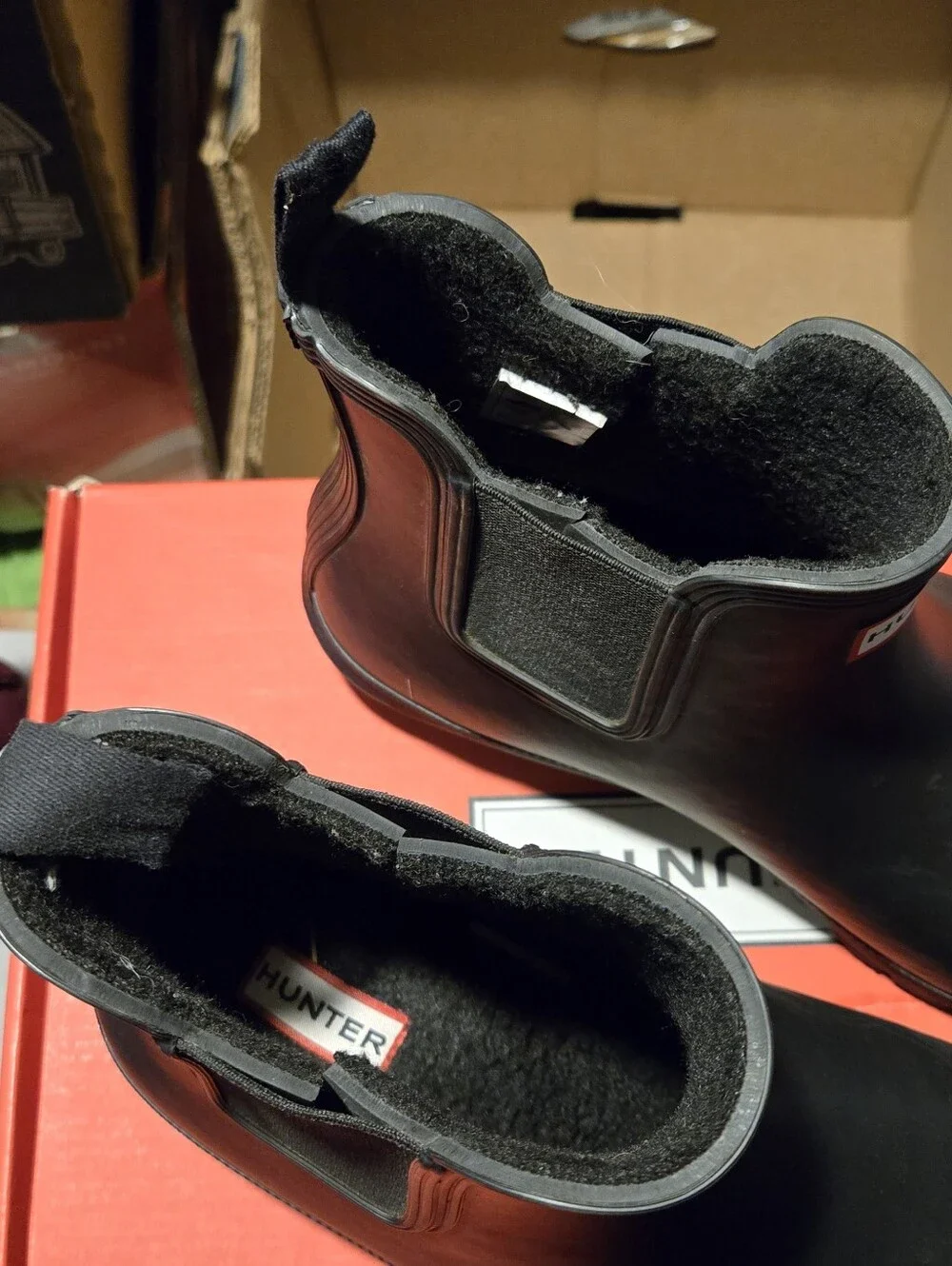 Hunter Women Chelsea Rain Boots Blqck Size 11